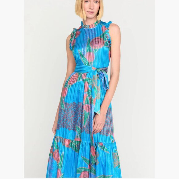 Like New Marie Oliver Alice Dress in Peacock Print - Picture 3 of 9